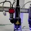 Máquina de Soldadura Láser Lámpara de Luz Azul con Lente Láser 12V24V Montaje Magnético Luz Blanca Ajuste de Enfoque Tamaño de Punto Ajustable