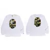 Suministro Transfronterizo y Comercio Exterior Mayorista Marca de Moda Camiseta de Manga Larga Cabeza de Mono Camiseta Base Pesada Tiburón 1