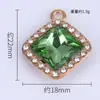 Novo Pingente Quadrado de Cristal Criativo Personalizado Material para Acessórios DIY Liga Galvanizada Pulseira Colar Brincos de Pingente Único