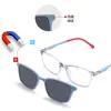 Boca Youth 2025 Nuevo Set de Espejo Colgante Magnético Clip-On Espejo Plano para Niños Gafas de Doble Propósito Polarizadas Bh2018