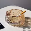 Cenicero de Vidrio Glaciar, de Alta Gama y Elegante, Calidad Premium, Cenicero Creativo Anti-Ceniza Volante para Oficina, Sala de Estar y Uso en el Hogar
