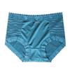 Nueva ropa interior de seda de hielo sin costuras para mujer, de satén ligero de lujo, de cintura media, con encaje, sexy, de algodón francés, con entrepierna y cadera.