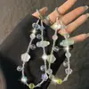 Correa de Teléfono de Cadena de Cristal de Nube y Estrella Colorida Corta, Colgante de Muñeca de Alta Gama, Accesorio para Bolso, Estilo de Muñeca