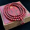 Pulsera Rosario Estilo Étnico Sándalo Rojo 108 Pulsera de Sándalo Rojo Material Viejo Alta Densidad Cuentas de Buda Pulsera de Madera para Hombres y Mujeres Venta al por Mayor