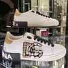 Tênis Casuais Esportivos D de Couro Genuíno de Alta Qualidade para Homens Tendência Sapatos Baixos de Couro para Homens Sapatos de Couro de Comércio Exterior Tendência Feminina