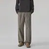 Pantalones Casuales Sueltos de Pierna Recta, Plisados con Textura de Alta Calidad, Estilo Old Money, Tendencia Relajada, Nuevo Estilo Otoño 2026