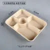 Caja de Embalaje Desechable de Pulpa de Caña de Azúcar, Lonchera Rectangular, Caja de Embalaje Biodegradable, Caja para Llevar de Fibra Vegetal