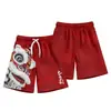 Shorts de Praia Bermuda Masculino Secagem Rápida Estilo Chinês Solto Fino Esportivo Nova Corrente Nacional Verão 2026 Leão Despertando
