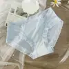 Bragas de encaje semitransparentes sexy y cómodas para mujer, estilo francés de lujo ligero, cintura media, secado rápido, transpirables, antibacterianas en la entrepierna