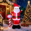 Papá Noel Inflable con Luces LED Transfronterizo Decoración Exterior para Jardín Modelo Inflable Navideño
