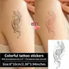 Las pegatinas de tatuaje termocrómicas que cambian de color al calentarse, con diseños de huesos, alas, estrellas, brazos, hombros y espalda, son pegatinas de tatuaje temporales impermeables