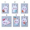 Bordado bordado adesivos de pano computador bordado grampo moda desenhos animados coelho acessórios artesanais queimados borda roupas adesivos patch adesivos