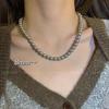 Collar de Perlas de Moda Versátil de Moda Cadena para Suéter Cadena para Clavícula Estilo Lujoso de Alta Gama