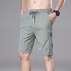 Calças Casuais Masculinas Verão Novo Quatro Lados Elástico Gelo Fino Gelo Seda Calça Reta Leve Costura Empresarial Coreano Calças Slim