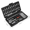 Conjunto de Ferramentas de Reparo de Máquinas com 216 Peças, Conjunto de Soquetes para Ferramentas de Reparo Automotivo, Conjunto de Ferramentas Domésticas com Chave de Catraca