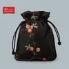 10YJGZ Bolsa de Seda Bordada com Cordão para Frutas de Canto Arredondado Bolsa para Joias Bolsa para Relíquias Culturais Bolsa de Noz Bolsa para Contas de Oração Bolsa de Estilo Antigo