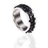 Anillo giratorio antiestrés para hombre, no se decolora, de acero de titanio y acero inoxidable, accesorio de cerveza de alta gama moderno y personalizado