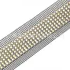 Cinta de Red Rhinestone de Venta Caliente Transfronteriza 3 mm 6 Filas Base Plana Garra Rhinestone Código de Barras Cinta para Manualidades Ropa Zapatos Equipaje Accesorios Adorno de Encaje