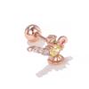 Moda Coreana Transfronteiriça Microincrustado Colorido Hao Shi Série Princesa Liga de Titânio Tarraxa de Orelha Feminino Design de Nicho Joia Piercing