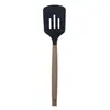 Atacado do Fabricante Utensílios de Cozinha de Silicone com Cabo de Madeira Conjunto de 9 Peças Conjunto de Espátulas para Cozinhar Espátula de Cozinha Colher Colher de Sopa Doméstica