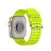 Adecuado para correas de Apple Watch, correas de Ultra Watch, correas de reloj deportivo S11, correas de silicona transpirables con agujeros tipo océano para Apple