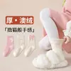 Calcetines para Niñas Otoño e Invierno Engrosados de Pelo de Visón Calcetines de Piso para Niños Caricatura Coreana Bebé Cálidos de Invierno Calcetines de Media Pantorrilla