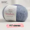Comercio exterior hilo de mohair de bebé sudafricano para tejer a mano ganchillo DIY hilo fino hilo de mohair de seda ovillo de caballito de mar venta al por mayor