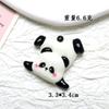 Clip para el pelo de gel de crema de dibujos animados de panda de bambú, caja de almacenamiento casera, accesorios de resina, pegatina para refrigerador, materiales para joyería