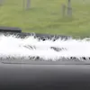 Adornos Creativos para Coche Usan Alfombrillas de Almacenamiento de Gama Alta Resistentes a Altas Temperaturas, Alfombrillas Antideslizantes Grandes de Pluma de 26 cm, Alfombrillas Antideslizantes de Silicona
