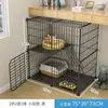 Jaula para gatos con inodoro villa espacio libre grande interior jaula vacía casa para gatos hogar tres niveles gato pequeño casa para gatos