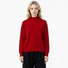 Comercio Electrónico Transfronterizo de Amazon Marca de Moda MAX Auténtico Mismo Estilo Color Sólido Cuello Medio Cuello Redondo Corte Holgado Suéter Tejido Mujer