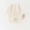 Macacão leve para bebê para o verão, roupas frescas e respiráveis para bebês, macacão de manga longa para ar condicionado para recém-nascidos
