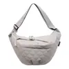 Inverno 2025 Nova Bolsa Acolchoada Formato Dumpling Jaqueta Feminina de Algodão Grande Capacidade Versátil Bolsa de Ombro Bolsa Transversal Casual Cor Sólida