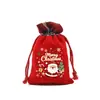 26 Novas Sacolas de Embalagem de Doces de Natal Desenho Animado TEMU Tecido de Algodão Xadrez Vermelho Bolsa Patchwork de Veludo Bolsa para Chocolate