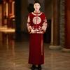 Veludo Xiuhe vestido noiva casal 2024 novo pequeno vestido de noiva chinês dragão e vestido de fênix plus size xiukimono
