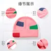 Gorro de Lana Tejido de Algodón Puro Europeo y Americano para Mujer Invierno Cálido Jacquard Rosa Exterior Anti-Frío Gorro Fábrica Personalizada para Hombres