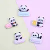 Enfeites de Personagem Panda de Desenho Animado Acessórios de Resina DIY Grampo de Cabelo de Cola de Creme Corda de Cabelo Decoração de Mesa Material para Caixa de Papelaria