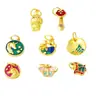 Accesorios DIY Chapados en Oro de Alta Retención de Color Colgante de Manzana Pulsera Collar Materiales para Cuentas Moda Retro China Versátil