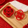 Tela No Tejida Pequeña de Doble Felicidad para Decoración de Habitación de Boda, Esparcimiento de Cama, Charola de Frutas para Boda Lanzada a Mano, Pegatinas de Vidrio para Escaleras, Personaje Especial de Doble Felicidad para Boda