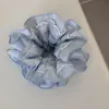 Set de scrunchies estilo coreano, scrunchies de cuadros frescos y sencillos, scrunchies elegantes y minimalistas para mujer, accesorios para el cabello de alta gama