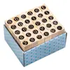 Alfabeto Inglés Sello de Madera Set Sello de Madera para Manualidades DIY Transfronterizo Impresión de Manuales Decoración Simple Sello para Manuales Estilo Ins Personalización