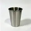 Copo de boca aberta de camada única para barracas de churrasco, copo de aço inoxidável 304 para beber diretamente, fácil de limpar, copo de cerveja, adequado para uso doméstico e no carro