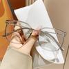 Nuevos lentes de lectura anti-luz azul estilo celebridad de internet con pedrería, montura grande, montura artística para mujer, lentes para hipermetropía, lentes lisos combinables