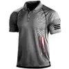 Comida para llevar transfronteriza Verano Nuevo Talla Grande Moda Casual para Hombre Camiseta Estampada de Manga Corta Envío Directo Fabricante Fuente