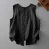 Tiro real Verano 2026 Nuevo Transpirable Ecológico Original Casual Sin Mangas Top Holgado Delantero y Trasero Chaleco de Doble Uso Mujer