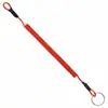 Cable de acero con mosquetón, popular en AliExpress, cordón retráctil portátil para llaves anti-pérdida, cuerda anti-pérdida para equipo de pesca