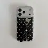 As populares asas com poá de glitter fino são adequadas para capa de celular Apple 18 Pro Max, acessórios para iPhone 17 Pro, 16/15
