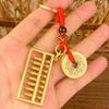 Fábrica de Origen Latón Doce Signos del Zodíaco Colgante de Calabaza Cinco Emperadores Monedas Ábaco Activo Llavero Exquisito Venta al por Mayor