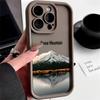 Escada ocular paisagem de montanha de neve adequada para capa de celular Apple 15 14promax celebridade da Internet 13pro resistente a quedas avançado
