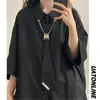 Camisa de Manga Tres Cuartos Simple Popular Juvenil Estándar de Gama Alta Diaria Ins Harajuku Moda Nueva Tendencia para Hombre